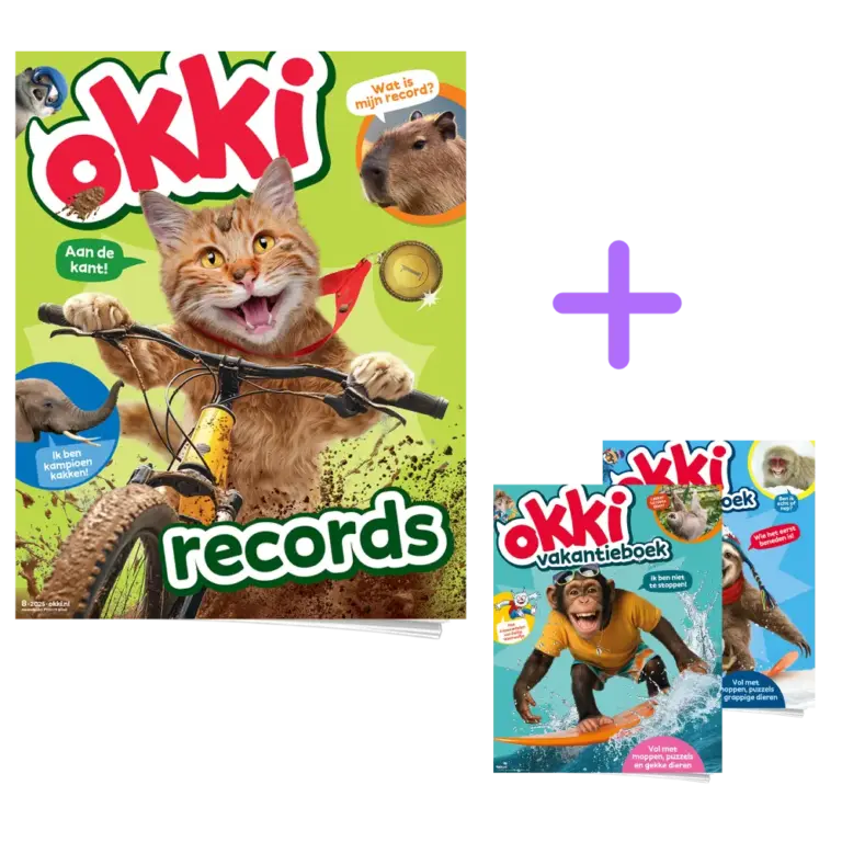 Okki tijdschrift abonnement aanbieding met vakantieboek en winterboek